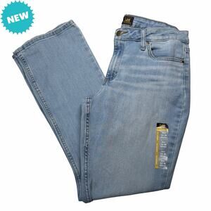 Lee Jeans Women's Size 12 34x32 Mid-Rise Bootcut Light Wash Legendary Style NWT
